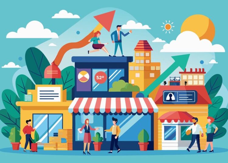 business professionals discuss strategies expanding franchise opportunities thriving city franchise business scale concept franchise business expansion ideas business growth expansion 538213 155575
