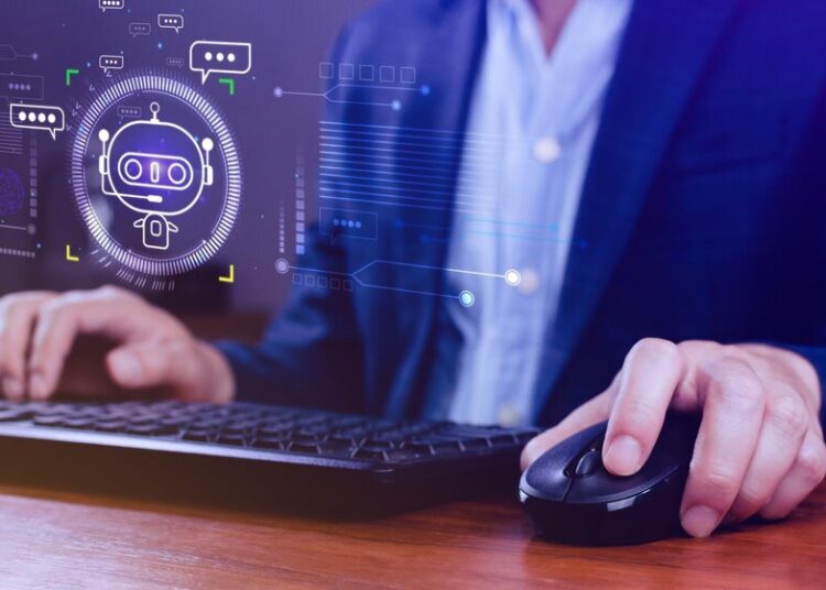 businessman using digital chatbot robot application conversation assistant ai artificial intelligence concept digital chatbot virtual screen 35148 10555