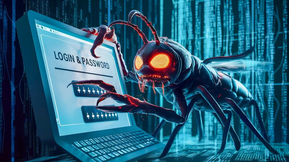 3d illustration black robot with sign that says bionicus it 1251869 2930