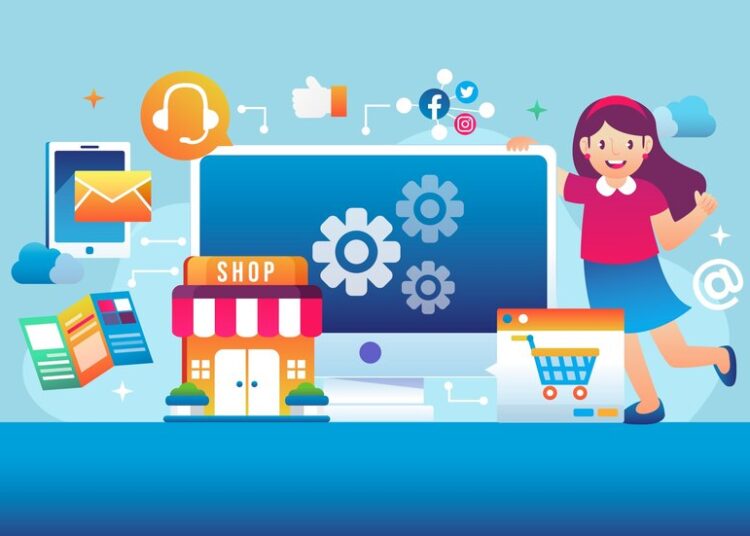 gradient omnichannel illustration 23 2149381424