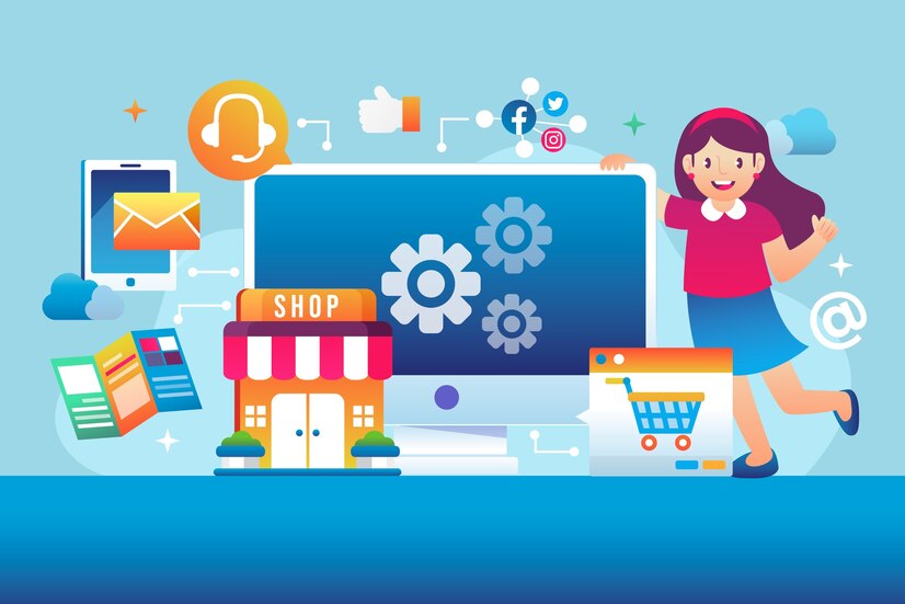 gradient omnichannel illustration 23 2149381424